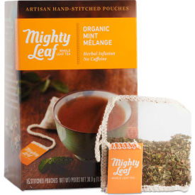 Mighty Leaf® Tea Whole Leaf Tea Pouches Organic Mint Melange 15/Box