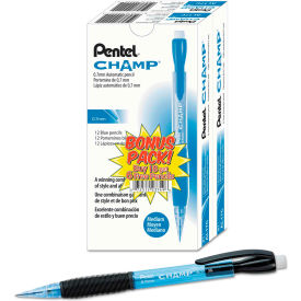 Pentel AL17CSW-US Pentel® Champ Mechanical Pencil, 0.7 mm, HB (#2.5), Black Lead, Blue Barrel, 24/Pack image.