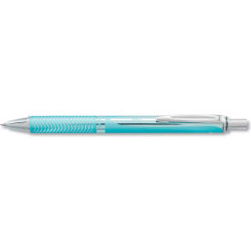Pentel BL407LS-A Pentel® EnerGel Alloy RT Retractable Gel Pen, Medium 0.7mm, Black Ink, Aquamarine Barrel image.