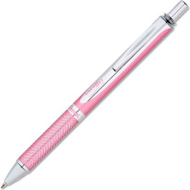 Pentel BL407P-A Pentel® EnerGel Alloy RT Retractable Gel Pen, Medium 0.7mm, Black Ink, Pink Barrel image.