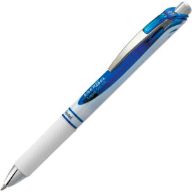 Pentel BL77PW-C Pentel® EnerGel RTX Retractable Gel Pen, 0.7mm, Blue Ink, White/Blue Barrel image.