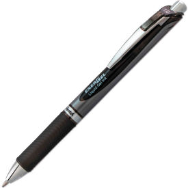 Pentel BL80A Pentel® EnerGel RTX Retractable Gel Pen, Bold 1mm, Black Ink, Black/Gray Barrel image.