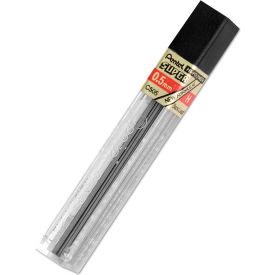 Pentel C505H Pentel® Super Hi-Polymer Lead Refills, 0.5 mm, H, Black, 12/Tube image.