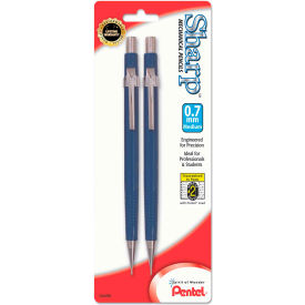Pentel P207BP2-K6 Pentel® Sharp Mechanical Pencil, 0.7 mm, HB (#2.5), Black Lead, Blue Barrel, 2/Pack image.