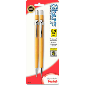 Pentel P209BP2-K6 Pentel® Sharp Mechanical Pencil, 0.9 mm, HB (#2.5), Black Lead, Yellow Barrel, 2/Pack image.