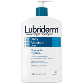 United Stationers Supply 48323 Lubriderm® Skin Therapy Hand and Body Lotion, 16 oz. Pump Bottle, 12/Case image.