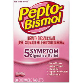 United Stationers Supply PGC03977 Pepto-Bismol™ Chewable Tablets, Original Flavor, 30/Box, 24 Box/Carton image.