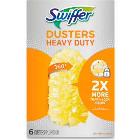 Procter And Gamble 21620BX Swiffer® Heavy Duty Dust Lock Fiber Refill Dusters, Yellow, 6/Box - 21620BX image.
