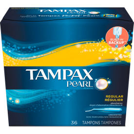 United Stationers Supply 71127BX Tampax® Pearl Tampons, Regular, 36/Box image.