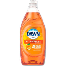 United Stationers Supply 97318 Dawn® Ultra Antibacterial Dishwashing Liquid, Orange Scent, 28 oz. Bottle, 8/Case image.