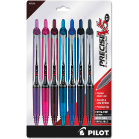 Pilot Pen Corporation 26095 Pilot® Precise V5RT Retractable Roller Ball Pen, 0.5mm, Assorted Ink/Barrel, 7/Pack image.