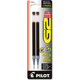 Pilot Pen Corporation PIL77289 Pilot® Refill for Pilot G2 Gel Ink Pens, Bold Point, Black Ink, 2/Pack image.