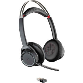 Essendant (Tech products) - ACCT # 88925 PLN202652101 Poly® Voyager Focus UC Stereo Bluetooth Headset System w/ Active Noise Canceling, Black image.