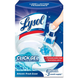 United Stationers Supply 19200-89059 Lysol Click Gel Automatic Toilet Bowl Cleaner, Ocean Fresh, 6/Box, 4 Boxes/Case image.
