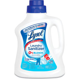 United Stationers Supply 19200-95872 Lysol Laundry Sanitizer, Liquid, Crisp Linen, 90 oz., 4/Case image.