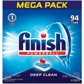 United Stationers Supply 51700-97330 Finish® Powerball Dishwasher Tabs, Fresh Scent, Pack of 94 image.