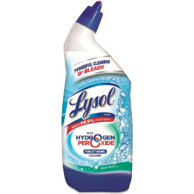 United Stationers Supply 19200-98011EA Lysol Toilet Bowl Cleaner with Hydrogen Peroxide, Cool Spring Breeze, 24 oz. Bottle image.
