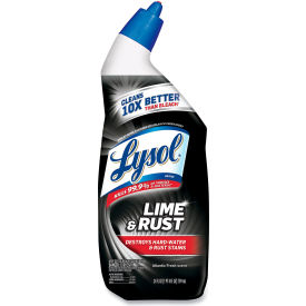 United Stationers Supply 19200-98013EA Lysol Disinfectant Toilet Bowl Cleaner w/Lime/Rust Remover, Wintergreen, 24 oz. Bottle image.
