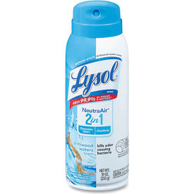 Lysol Neutra Air 2 in 1 Disinfectant Spray III, Driftwood Waters, 10 oz. Cap., Pack of 6