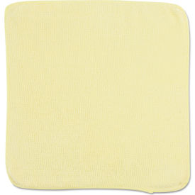 Rubbermaid Commercial Products 1820580 Rubbermaid® Microfiber Cleaning Cloths, 12 X 12, Yellow, 24/Bag image.