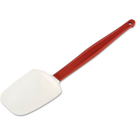 United Stationers Supply FG196700RED Rubbermaid Commercial® High Heat Scraper Spoon w/ Blade, 13-1/2"L, White/Red image.