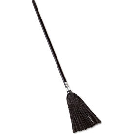 Rubbermaid Commercial Products FG253600BLA Rubbermaid® Pro Synthetic-Fill Angle Broom, Lacquered Pine Handle, Black - FG253600BLA image.