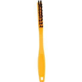 Rubbermaid Commercial Products FG9B5600BLA Rubbermaid® Synthetic-Fill Tile & Grout Brush, 8 1/2", Yellow Plastic Handle - FG9B5600BLA image.