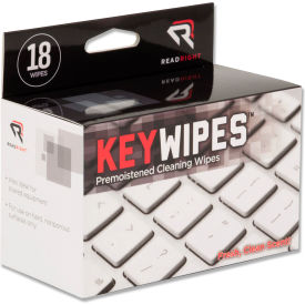 Read Right/Advantus Corporation RR1233 Read Right® KeyWipes Keyboard & Hand Cleaner Wet Wipes, 18/Box - REARR1233 image.