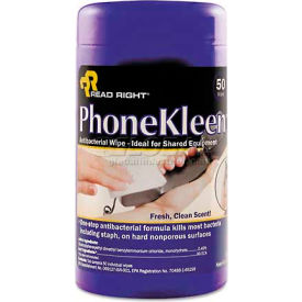 Read Right/Advantus Corporation RR1403 Read Right® PhoneKleen Wet Wipes, 50/Pack - REARR1403 image.