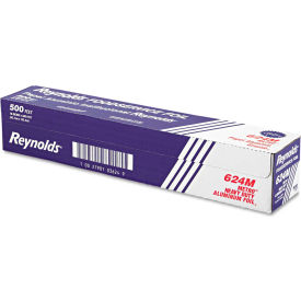 Reynolds Food Packaging REY 624M Reynolds Wrap® Metro Aluminum Foil Roll, Lighter Gauge Standard, 18" x 500 Ft., Silver image.