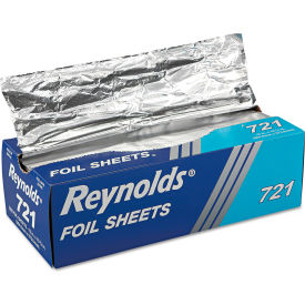 United Stationers Supply 721 Reynolds Wrap® Pop-Up Interfolded Aluminum Foil Sheets, 10-3/4"L x 12"W, Silver, Pack of 500 image.