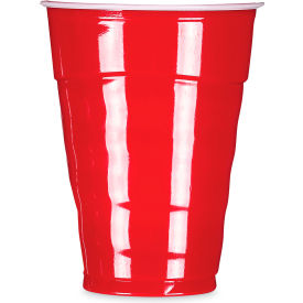 United Stationers Supply C21895 Hefty® Easy Grip Disposable Plastic Party Drink Cups, 18 oz, Red, Pack of 400 image.