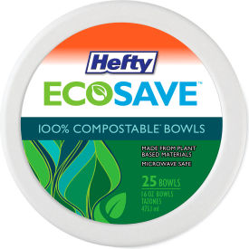 United Stationers Supply RFP D77300PK Hefty® Eco Save Bagasse Tableware Plate, 6-3/4" Dia., White, Pack of 30 image.