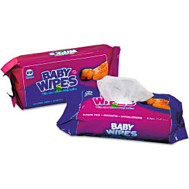 United Stationers Supply RPBWUR-80 AmerCareRoyal® Baby Wipes Refill Pack, 80/Pack, 12 Packs/Carton image.