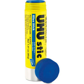 United Stationers Supply 99653 UHU® Stic Permanent Blue Application Glue Stick, 1.41 oz, Stick image.