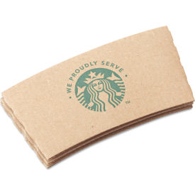 United Stationers Supply 12420977 Starbucks® Cup Sleeves For 12, 16, 20 oz Hot Drink Cups, Kraft, Pack of 1380 image.