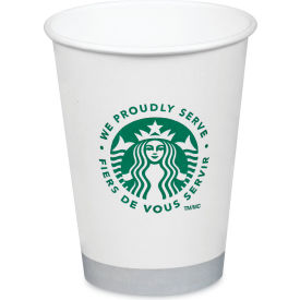 United Stationers Supply 12434031 Starbucks® Hot Drink Cups, 12 oz, White, Pack of 1000 image.