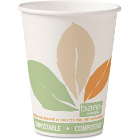 United Stationers Supply 412PLN-J7234 Dart® Bare by Solo Eco-Forward Paper Hot Drink Cups, 12 oz, Pack of 1000 image.