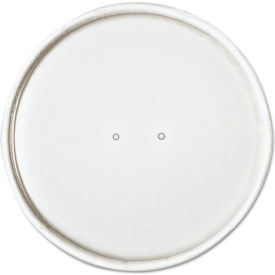 Dart® Paper Lids For 32 oz Food Container 4-5/8"" Dia. x 1-1/16""h White Pack of 500