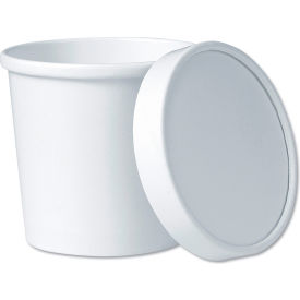 United Stationers Supply KHSB12A-2050 Dart® Flexstyle® Food Lid Container, 3-5/8" Dia. x 2-13/16"H, White, Pack of 250 image.