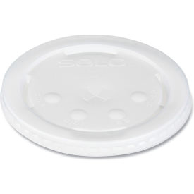 United Stationers Supply L28BNR Dart® Flat Cold Drink Cup Lids w/ Straw Slot For 28 oz Cups, Polystyrene, Pack of 960 image.