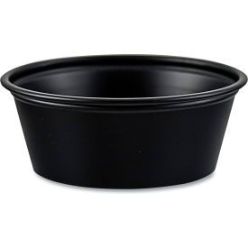 Portion Containers, 1.5 oz. Capacity, Black, Pack of 2500 view 2