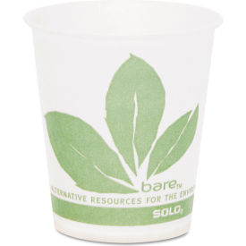 United Stationers Supply R53BB-JD110 Dart® Bare Eco-Forward Treated Paper Cold Drink Cups, 5 oz, Green/White, Pack of 3000 image.