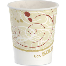 Symphony® Design Paper Water Cups, 5 oz. Capacity, White/Beige, 100/Pack view 2