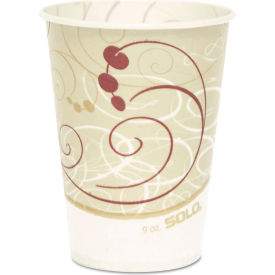 United Stationers Supply R9N-J8000 Dart® Wax Coated Paper Cold Cup, 9 oz, Beige/White, Pack of 2000 image.