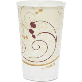 United Stationers Supply RW16-J8000 Dart® Paper Cold Drink Cups, 16 oz, White/Beige/Red, Pack of 1000 image.