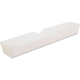 Footlong Hot Dog Tray, 10-1/4"W x 1-1/2"D x 1-1/4"H, White, Pack of 500 view 2