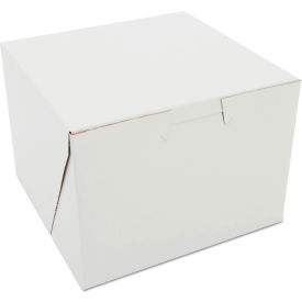 One-Piece Non-Window Bakery Boxes, 5-1/2"L x 5-1/2"W x 4"H, White, 250/Carton view 2