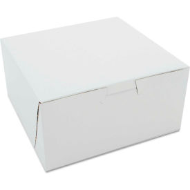 United Stationers Supply 905 Bakery Boxes 6" x 6" x 3" White - 250 Pack image.