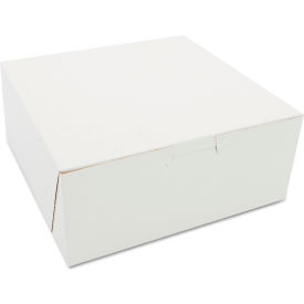 One-Piece Non-Window Bakery Boxes, 7"L x 7"W x 3"H, White, 250/Carton view 2